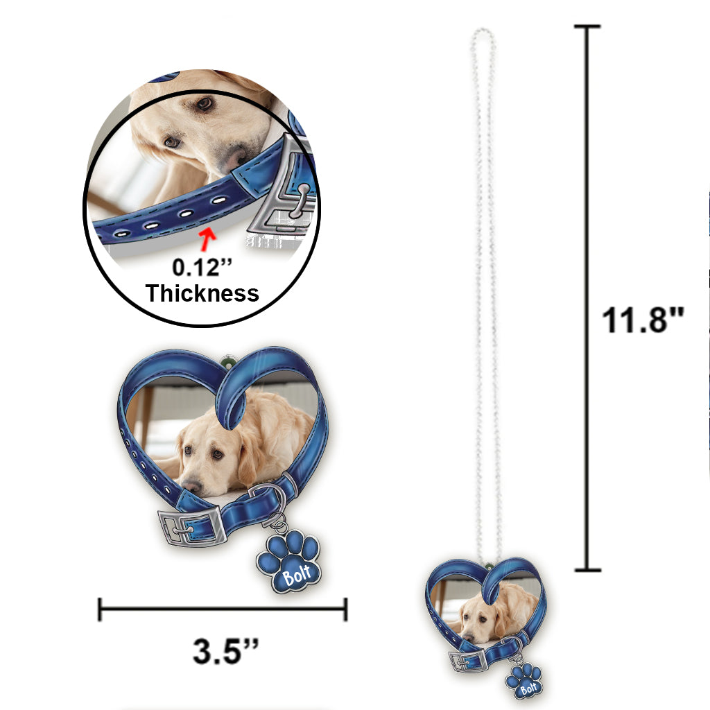 The Road To My Heart is Paved With Paw Prints - Personalized Dog Car Ornament