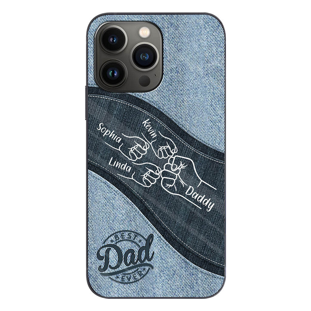 Daddy And Me Daddy's Team - Personalized Father Phone Case