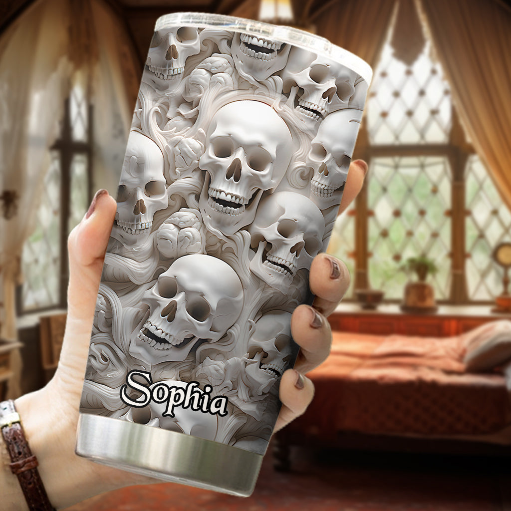 White Bones - Personalized Skull Tumbler