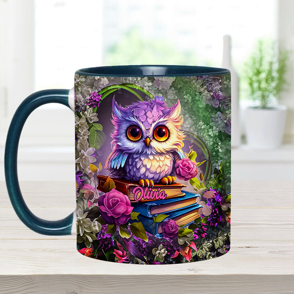 Beautiful Owl Book Lovers - Personalized Book Accent Mug