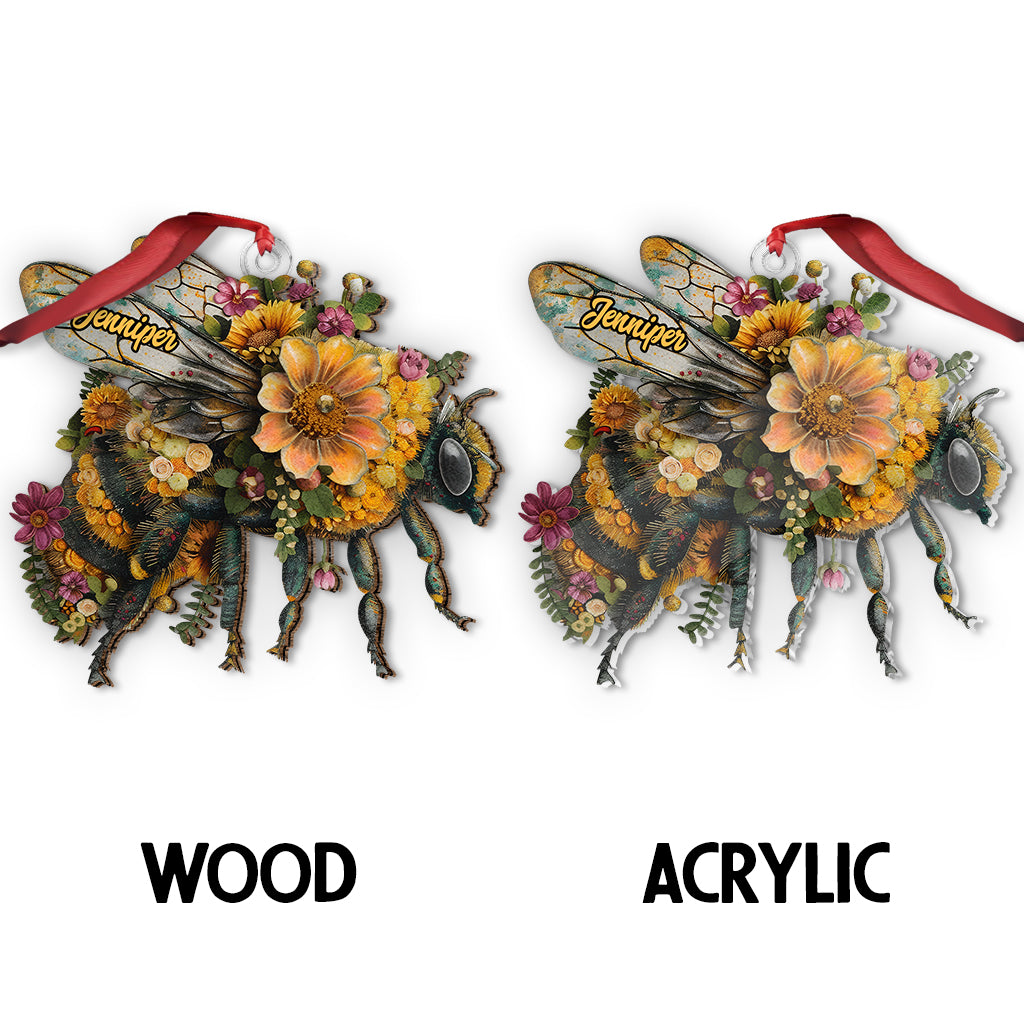 Love Bees - Personalized Bee Custom Shaped Ornament