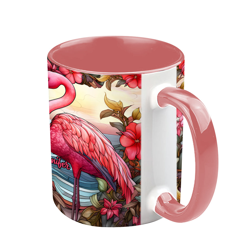Mug personnalisé « J’adore les flamants roses »