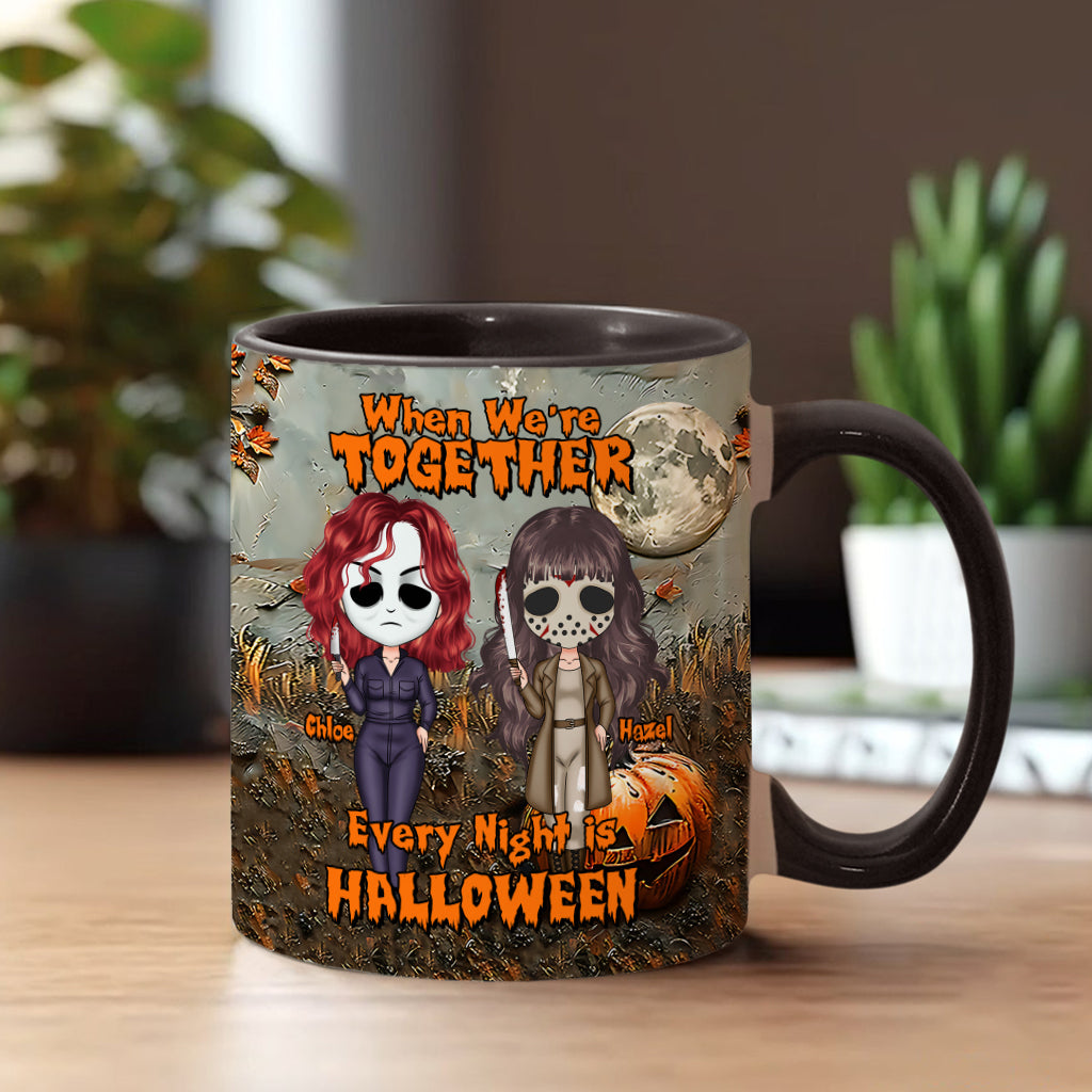 Quand on est ensemble, chaque soir c'est Halloween - Mug personnalisé pour meilleure amie
