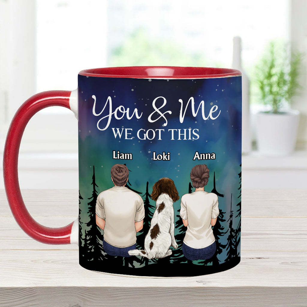 Mug personnalisé pour couples : Toi, moi et les chiens