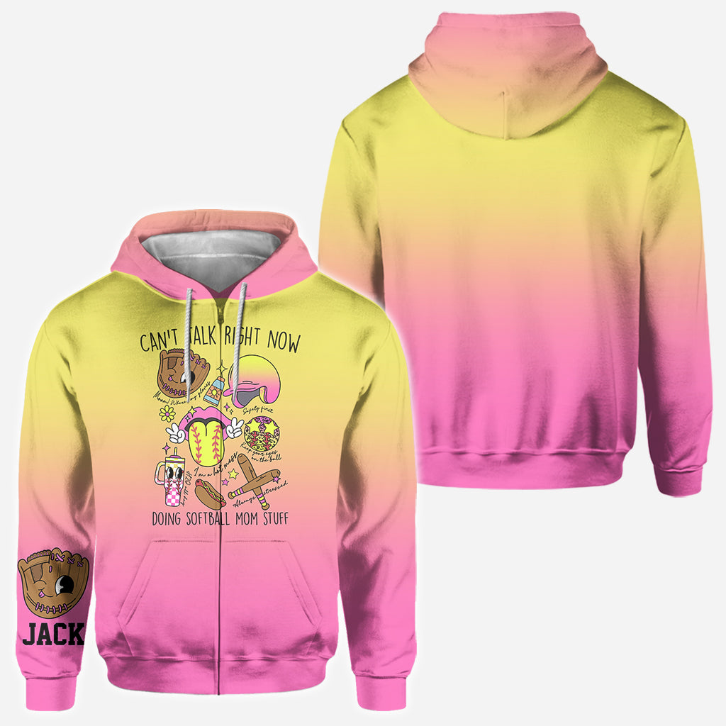 Articles pour mamans de joueuses de softball - T-shirt personnalisé intégral au style softball