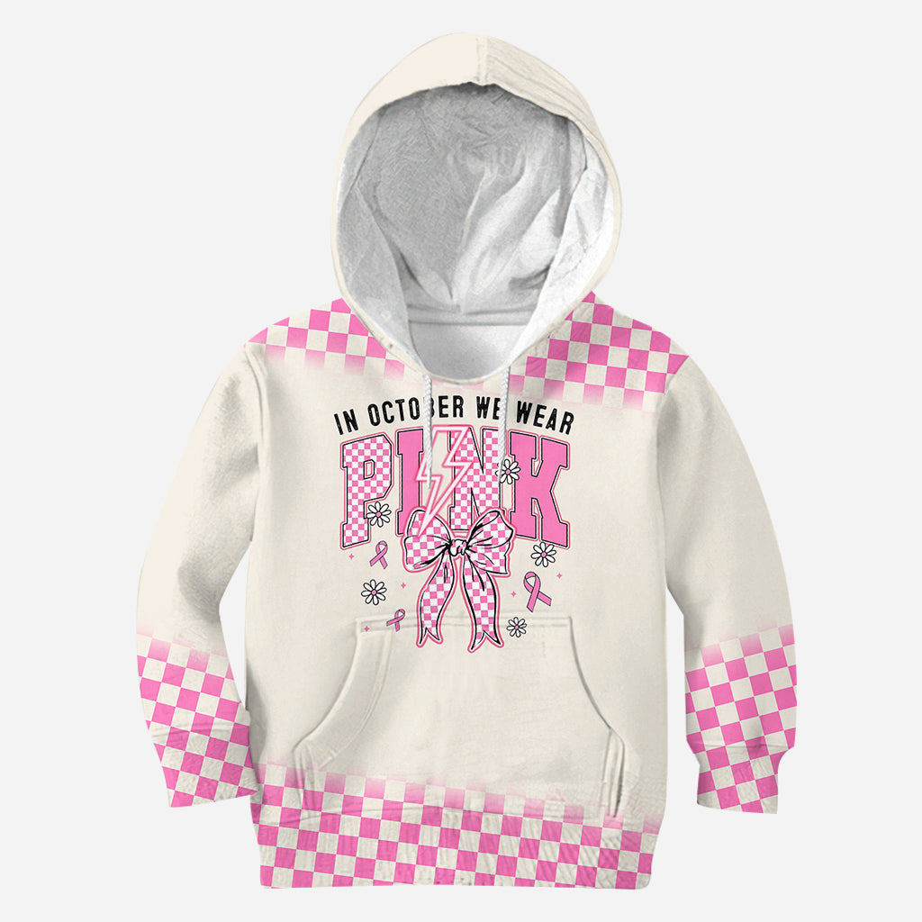 En octobre, on porte du rose - T-shirt personnalisé intégral pour la sensibilisation au cancer du sein