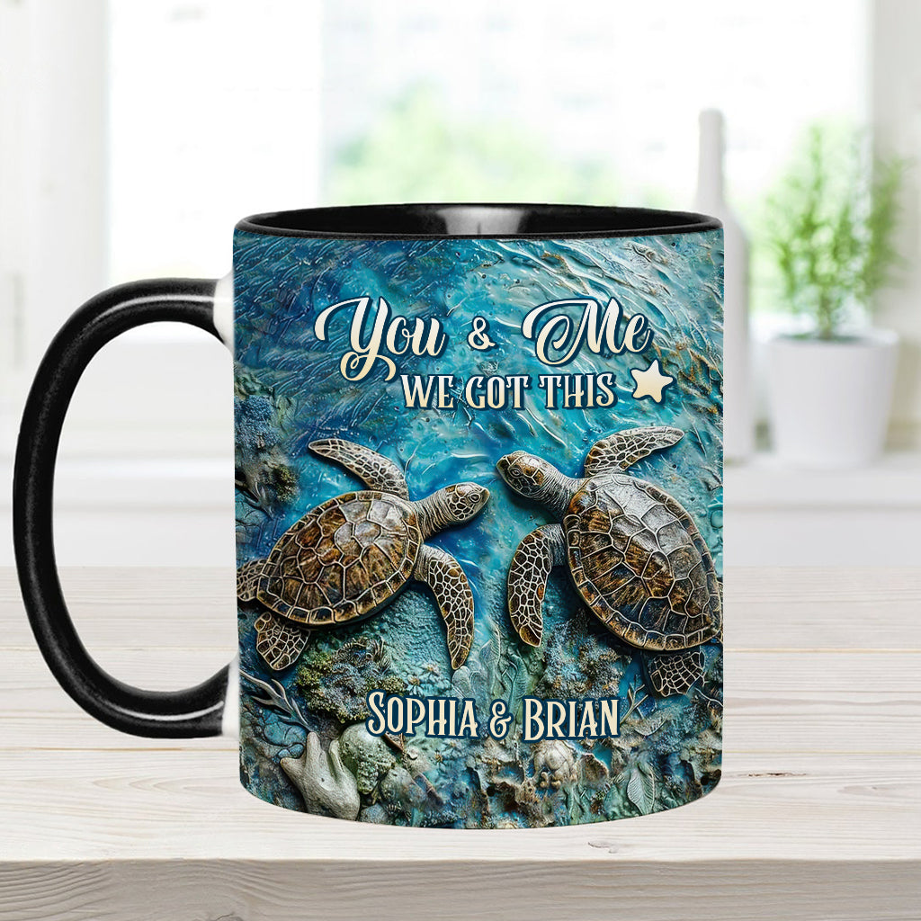 Toi, moi et la mer - Mug personnalisé pour couple
