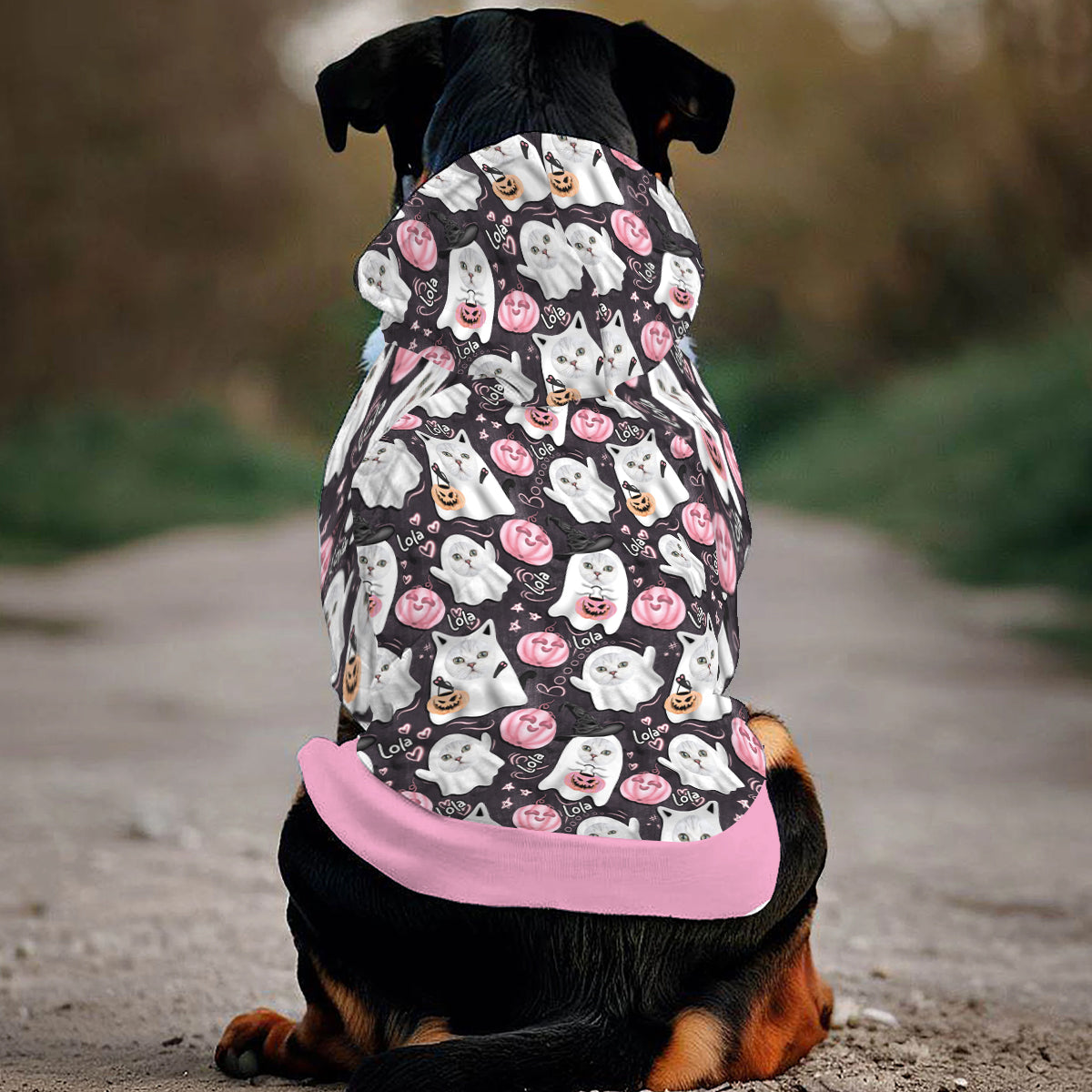 Sweat à capuche personnalisé pour chien et chat fantôme mignon d'Halloween