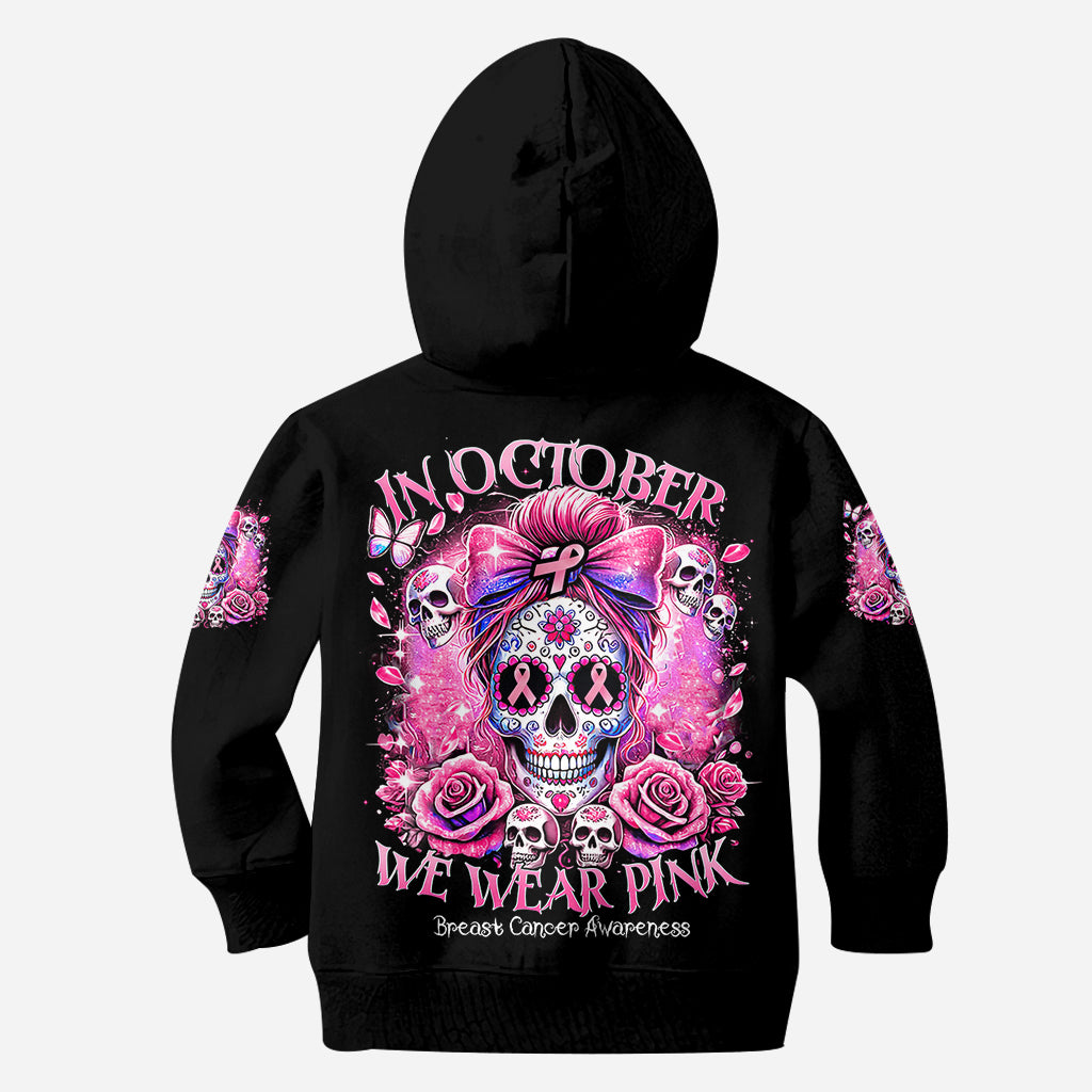 En octobre, on porte du rose - T-shirt personnalisé intégral pour la sensibilisation au cancer du sein