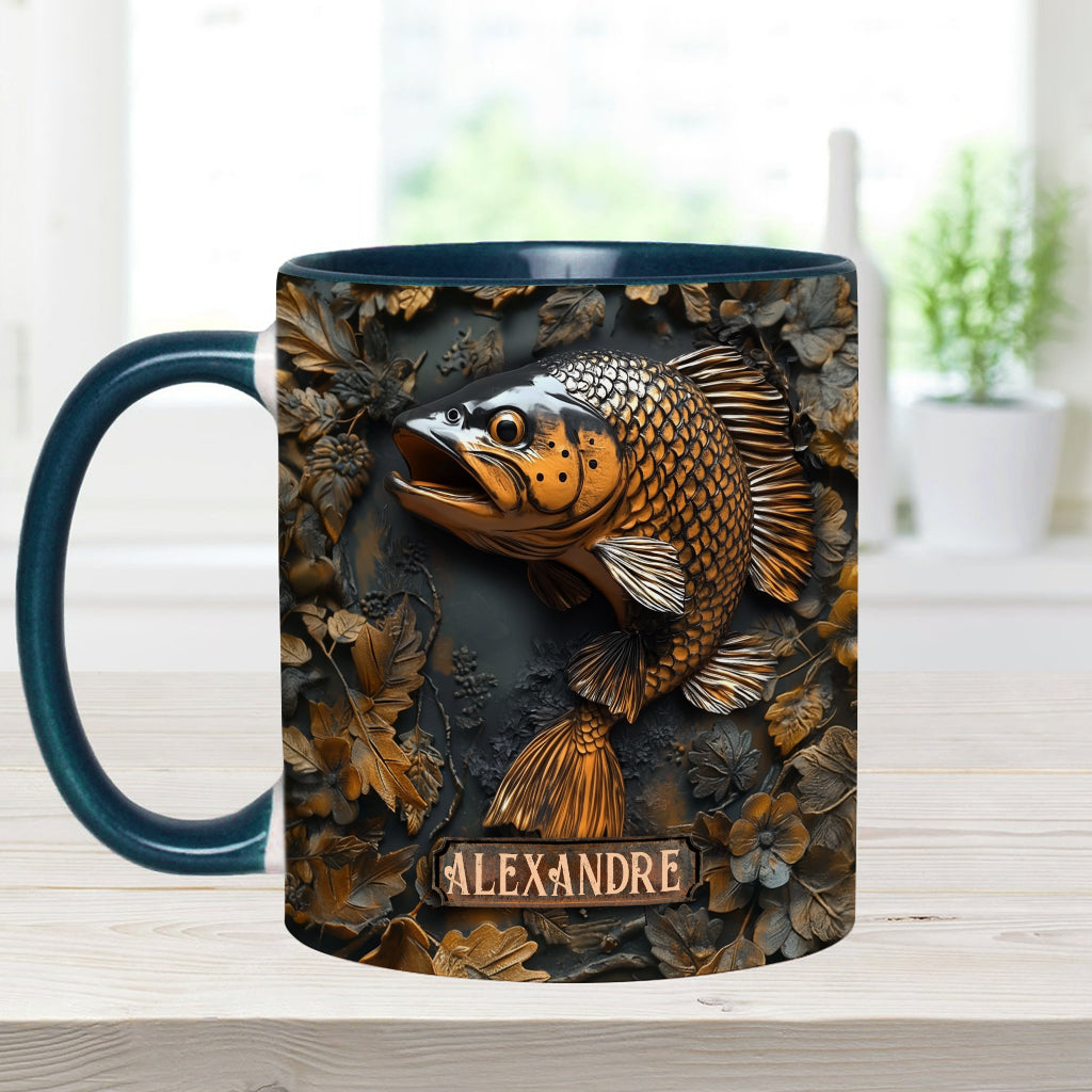 Fishing Lover Gift - Personalized Fishing Accent Mug