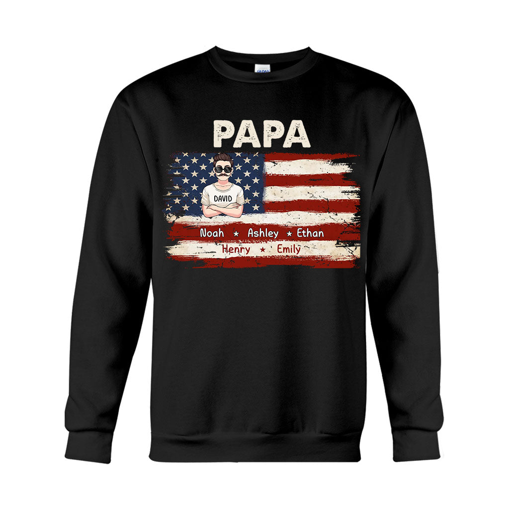 La vie de papa pour le 4 juillet - T-shirt et sweat à capuche personnalisés pour papa