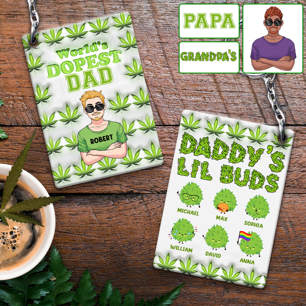 Le papa le plus cool du monde - Porte-clés personnalisé pour papa