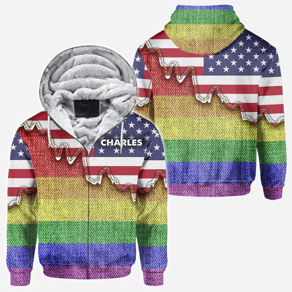Je suis courageux, je suis meurtri. True Colors - T-shirt personnalisé de soutien LGBT.