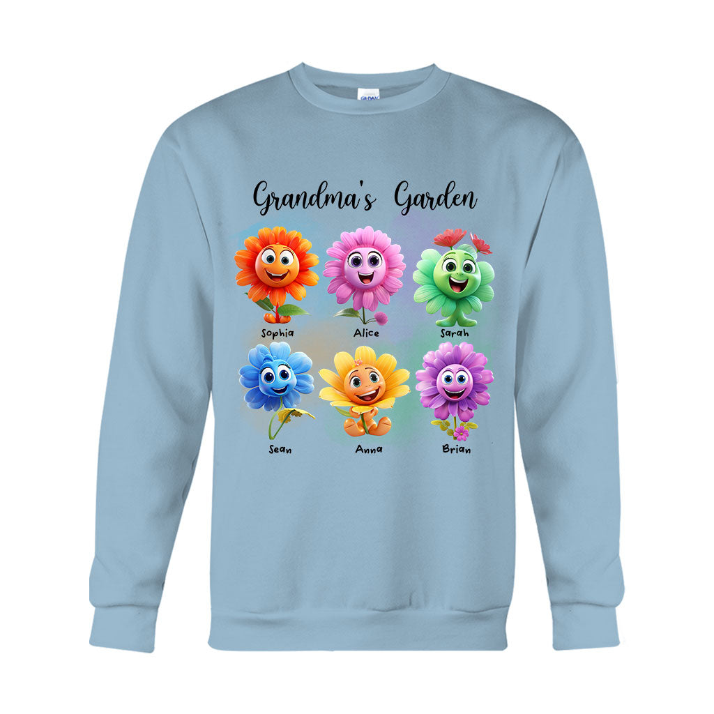 Grandma's Garden - Personalized Grandma T-shirt And Hoodie