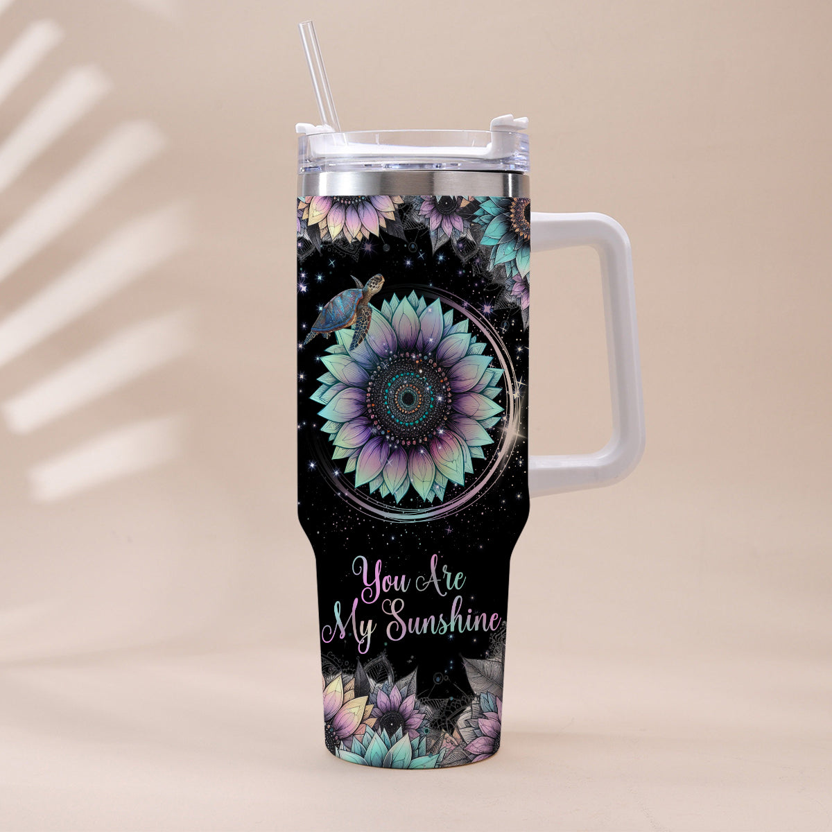 Tu es mon rayon de soleil - Gobelet personnalisé tortue avec anse