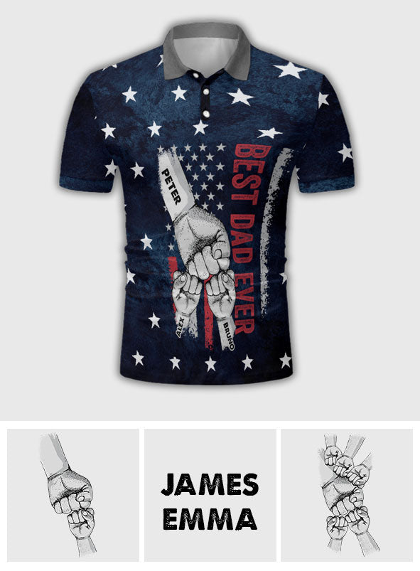 Meilleur papa du monde - Polo personnalisé pour papa