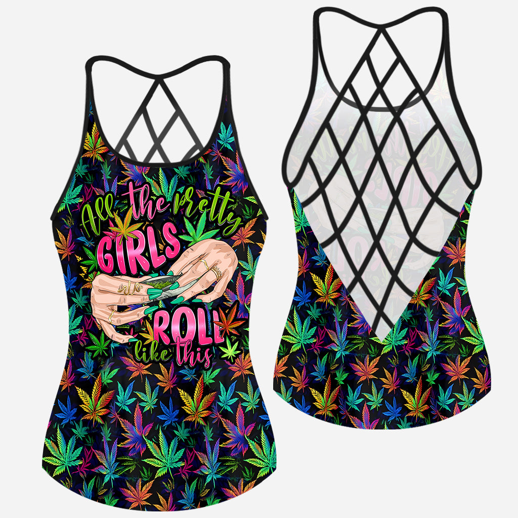 Pretty Girls Roll Like This - Débardeur Weed Cross personnalisé