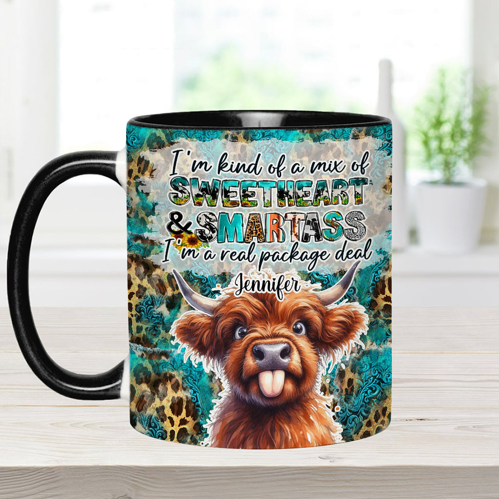 Mug personnalisé « Vache des Highlands impertinente »