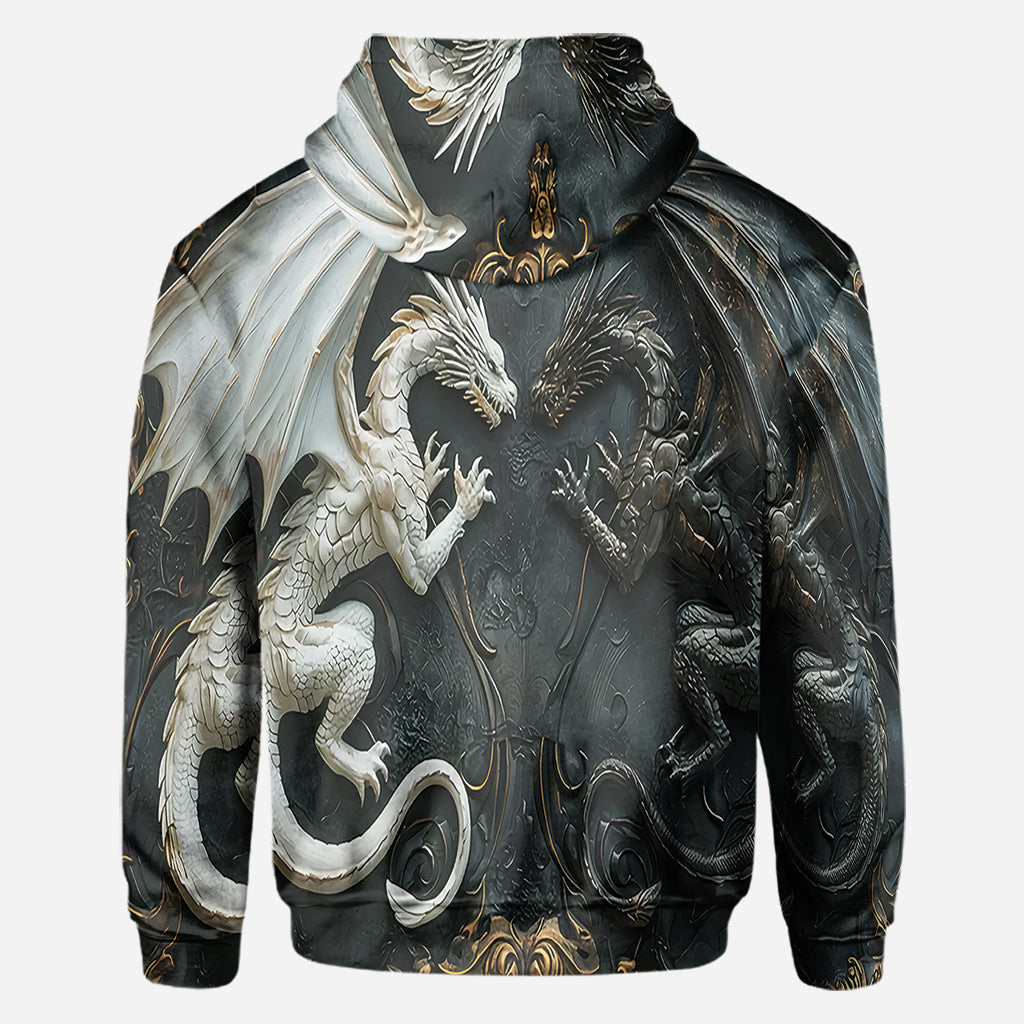 T-shirt personnalisé « J’adore les dragons » avec motif dragon intégral