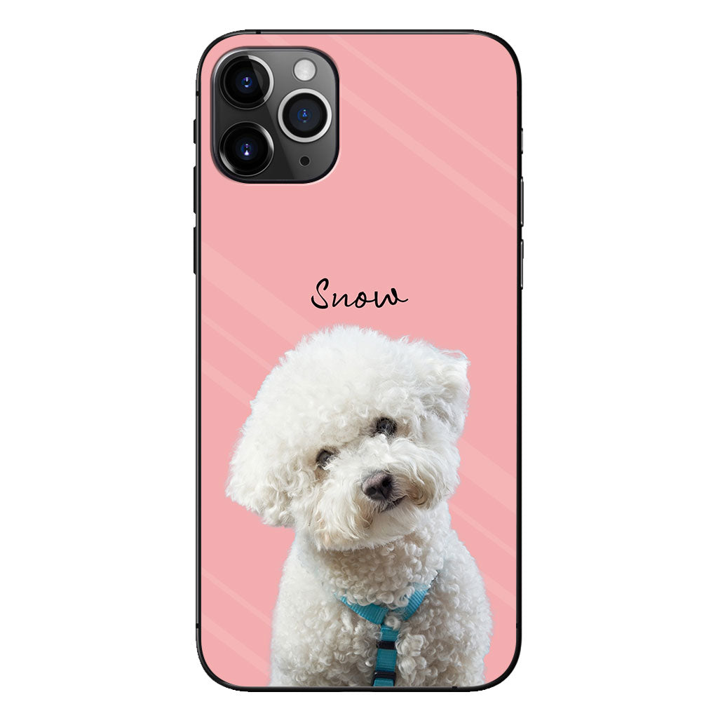 Portrait adorable de chien ou de chat - Coque de téléphone transparente personnalisée avec portrait de chien