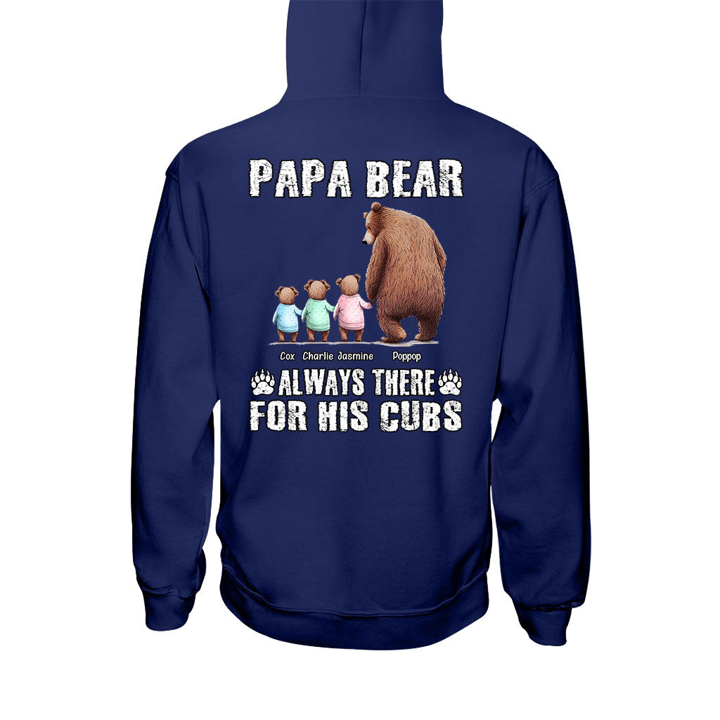 Papa Ours Toujours Présent pour Ses Petits - T-shirt et Sweat à capuche personnalisés pour papa