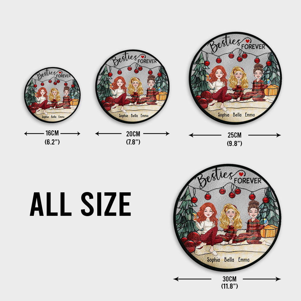 Sœurs pour toujours - Attrape-soleil en vitrail personnalisé pour meilleure amie