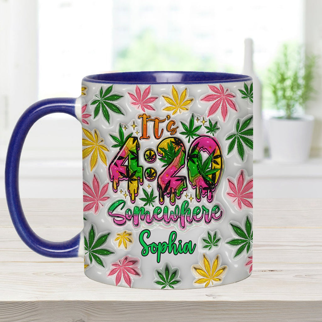 It's 4:20 Somewhere - Personalized Weed Accent Mug