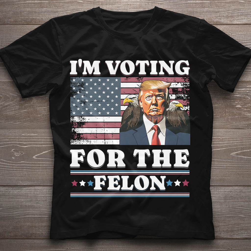T-shirt « Je vote pour le criminel », T-shirt humoristique « Je vote toujours pour Trump », T-shirt « Criminel condamné 2024 », Cadeau pour le jour des élections de novembre