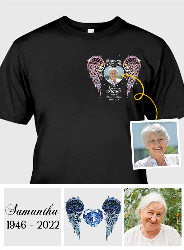 Ailes commémoratives Tes ailes étaient prêtes, mais mon cœur ne l'était pas - T-shirt et sweat à capuche commémoratifs personnalisés