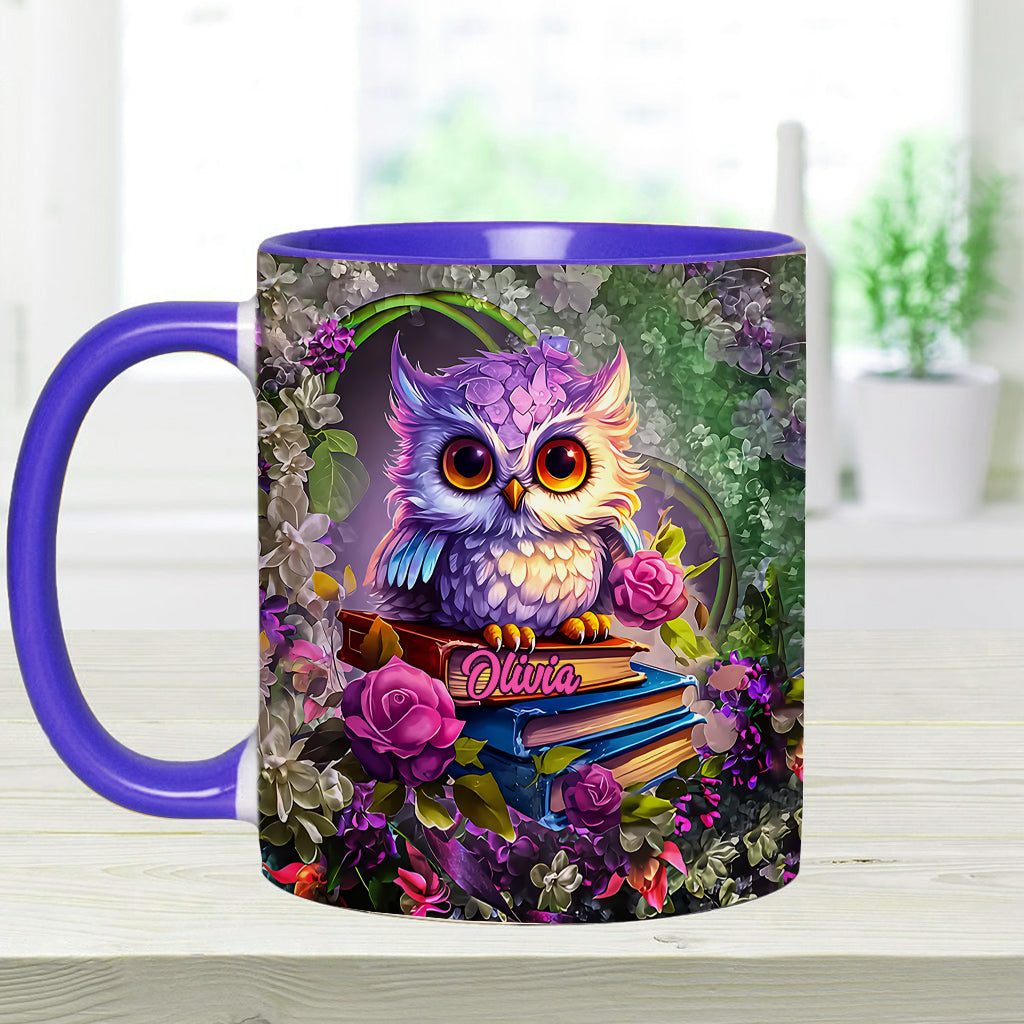 Beautiful Owl Book Lovers - Personalized Book Accent Mug