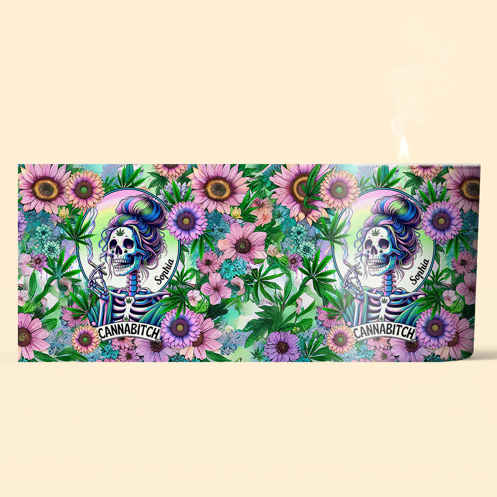 Cannabitch - Personalized Weed Candle With Wooden Lid