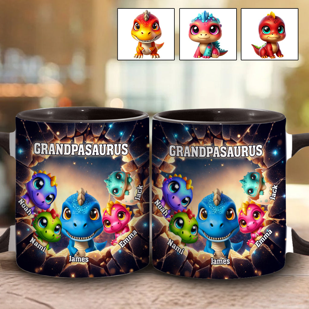 Grandpasaurus - Personalized Grandpa Accent Mug