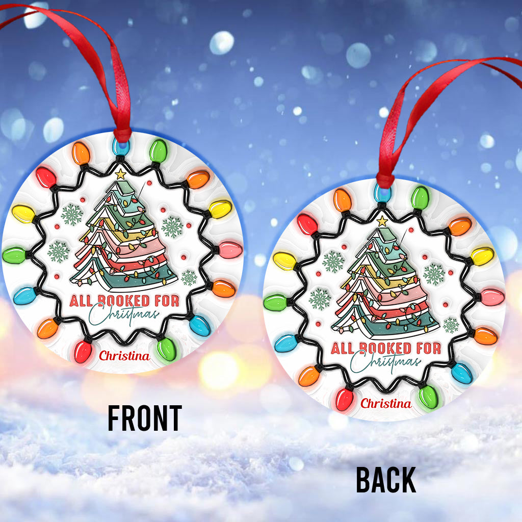Tout est réservé pour Noël - Ornement de livre personnalisé