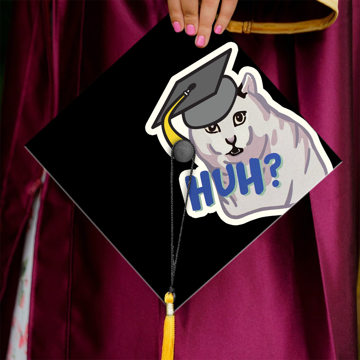Huh Senior Graduation Meme - Graduation Cap Topper