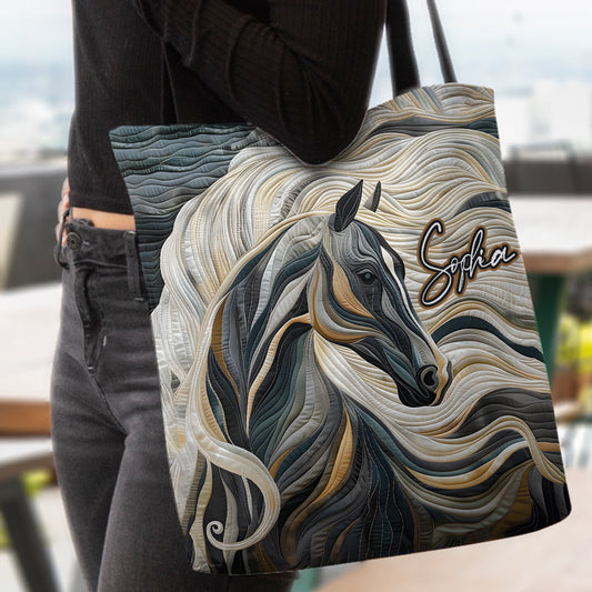 Sac fourre-tout personnalisé « Amoureux des chevaux »