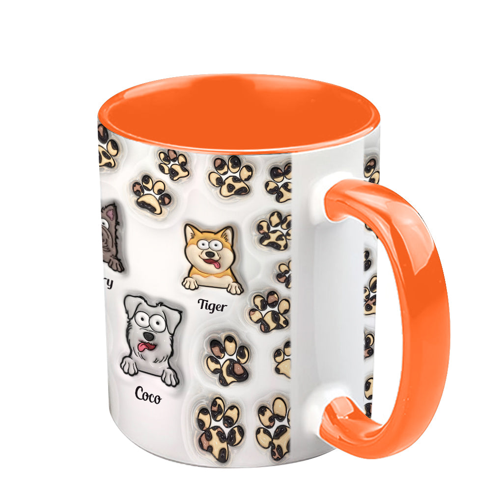 Mug personnalisé avec motif de bébé vache Highland style western et chien