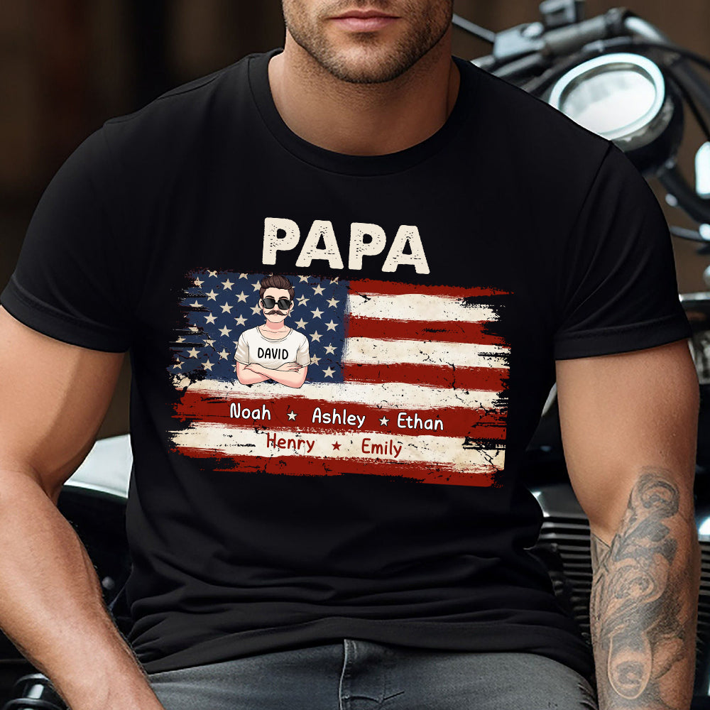 La vie de papa pour le 4 juillet - T-shirt et sweat à capuche personnalisés pour papa