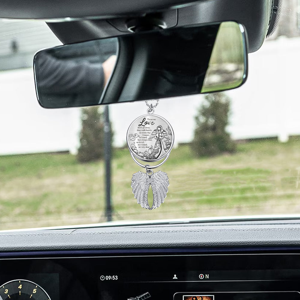 Ceux que nous aimons ne disparaissent jamais - Ornement commémoratif personnalisé en forme d'ailes