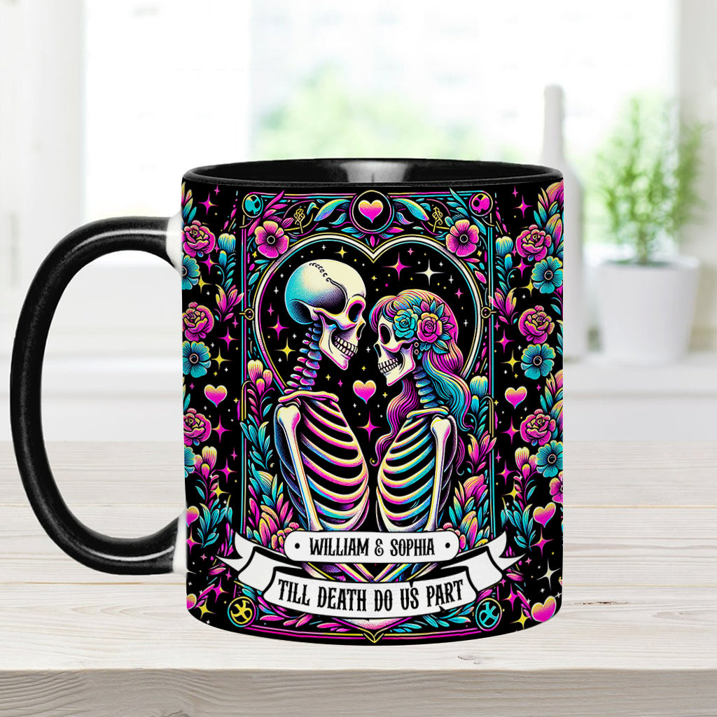 Jusqu'à ce que la mort nous sépare - Mug personnalisé à motif tête de mort