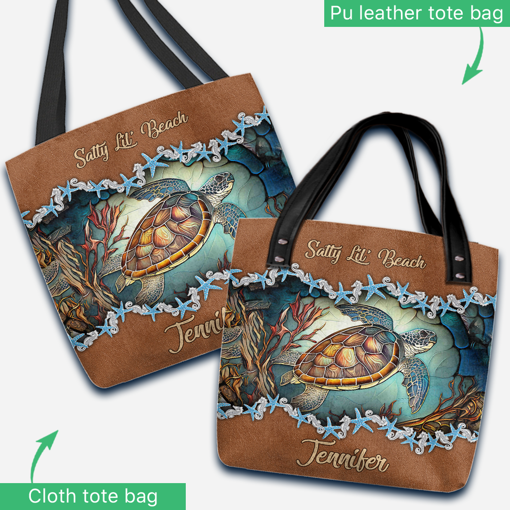 Cute Turtles - Personalized Turtle Tote Bag