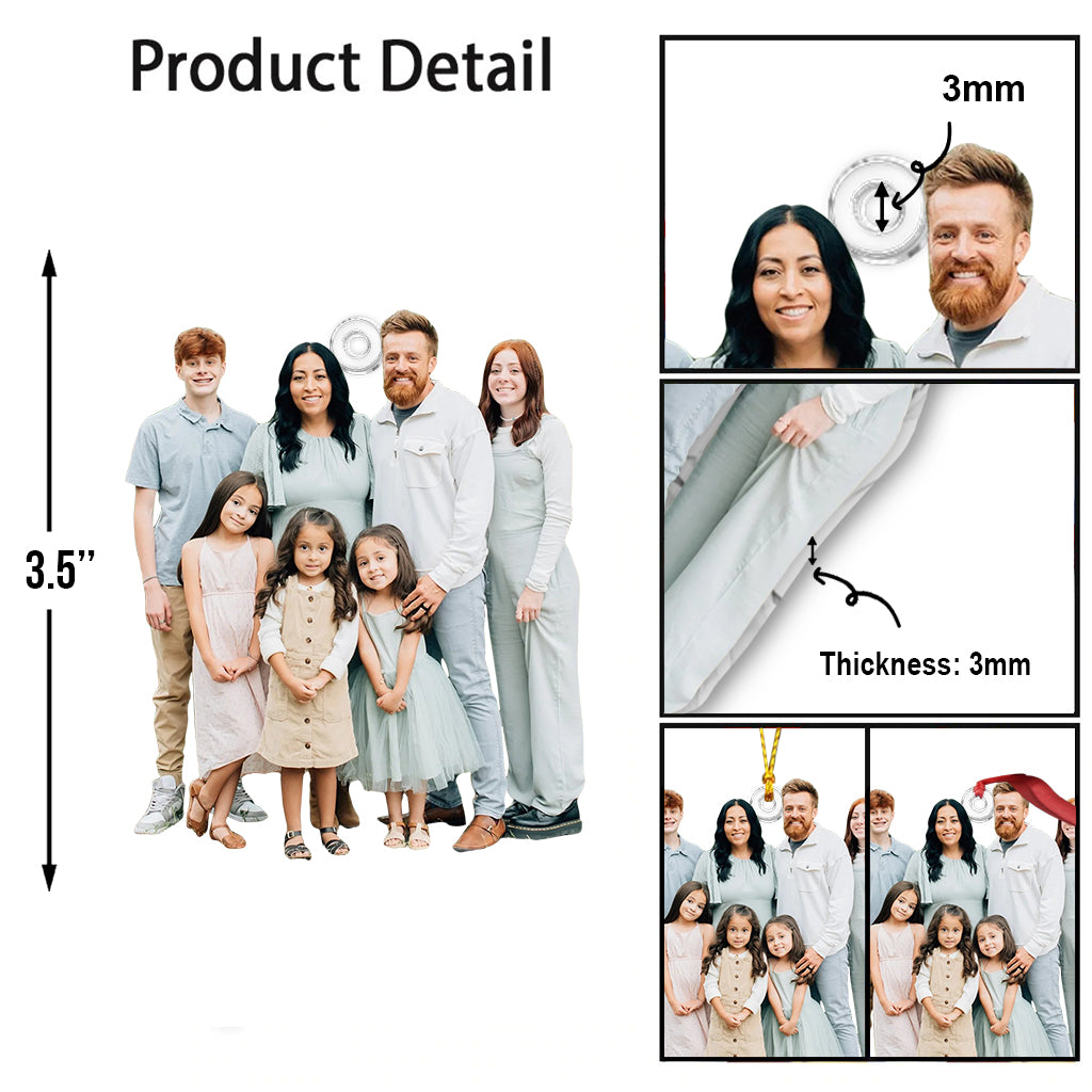 Ornement photo personnalisé - Ornement familial sur mesure