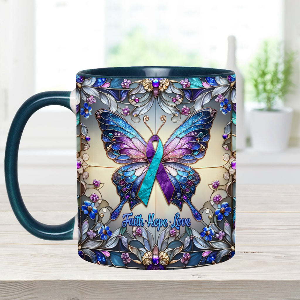 Foi, Espérance, Amour - Mug personnalisé pour la prévention du suicide