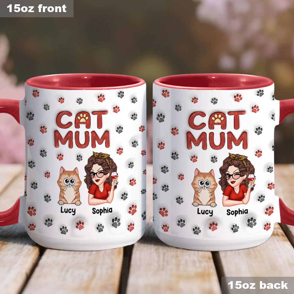 Mug personnalisé Fur Mama - Motif chat