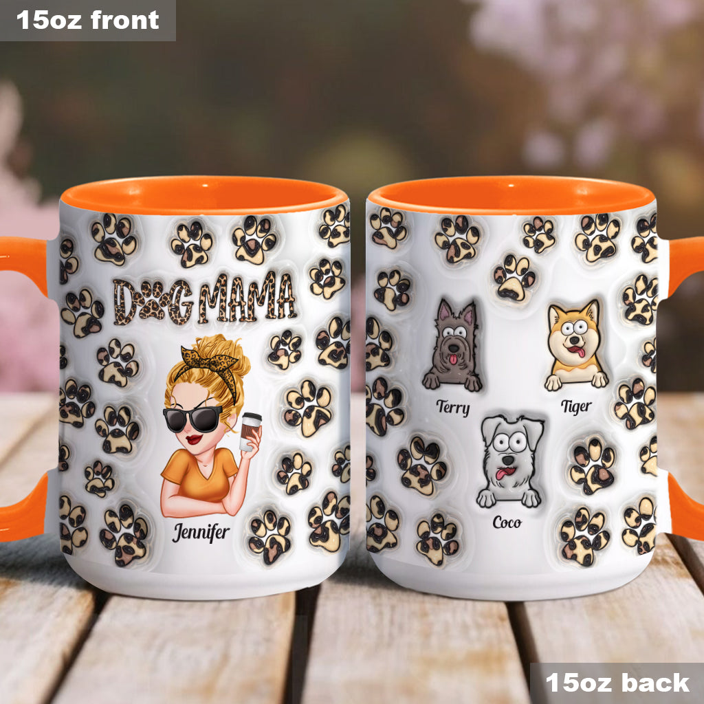 Mug personnalisé avec motif de bébé vache Highland style western et chien