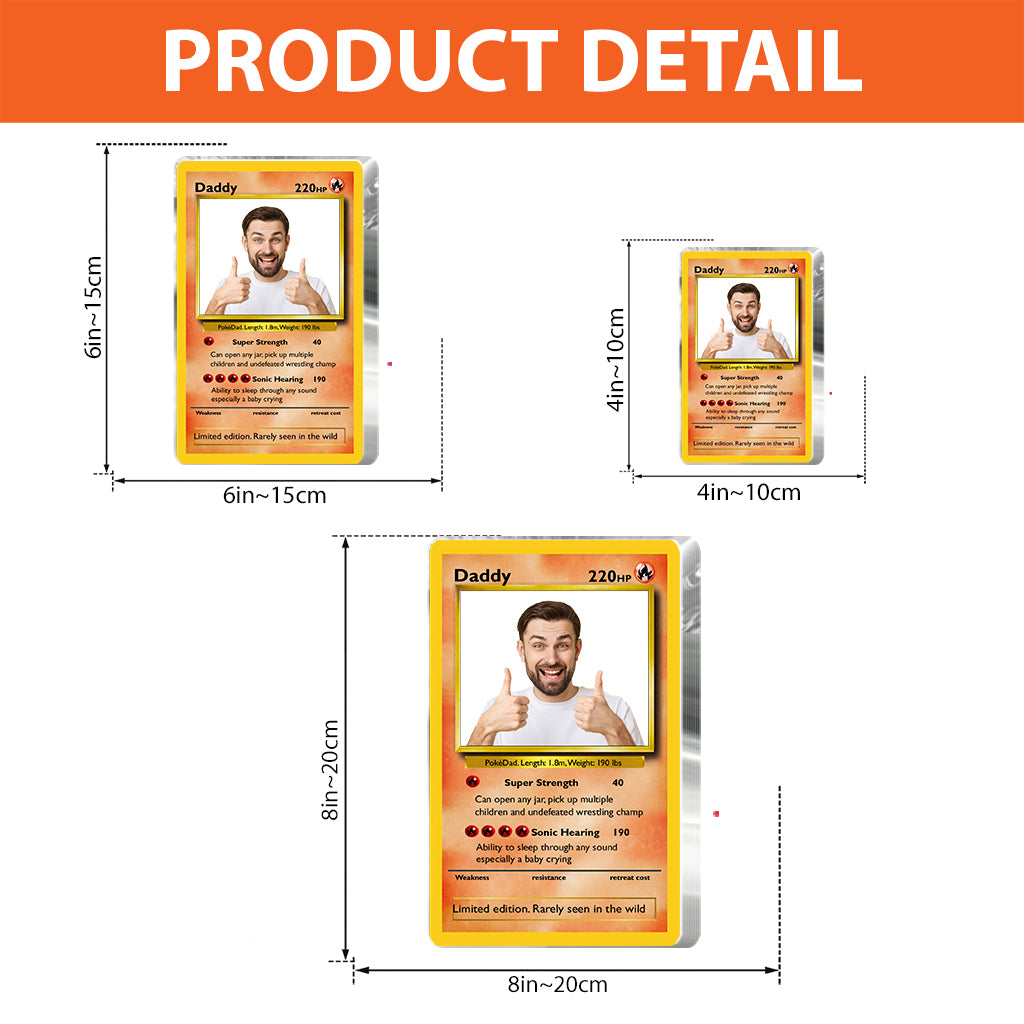 Papa Pokémon, le meilleur papa du monde - Plaque acrylique personnalisée Dresseur de Pokémons
