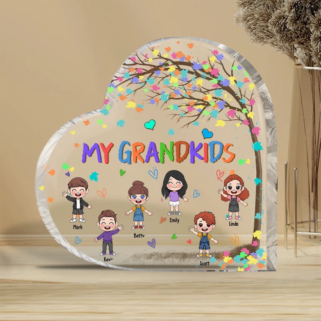 My Grandkids - Personalized Grandma Custom Shaped Acrylic Plaque