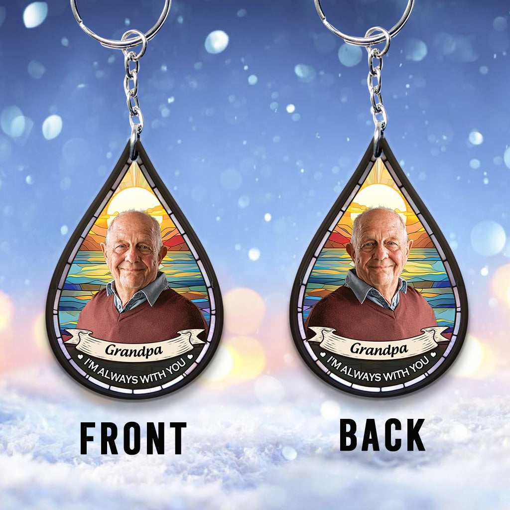 Je suis toujours avec toi - Porte-clés commémoratif personnalisé en forme de pièce