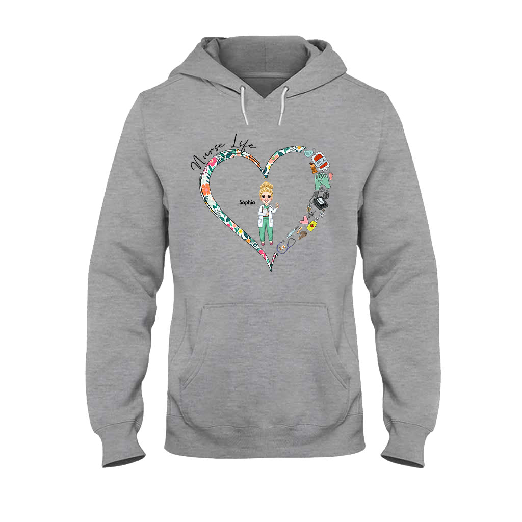 Vie d'infirmière - T-shirt et sweat à capuche personnalisés pour infirmières
