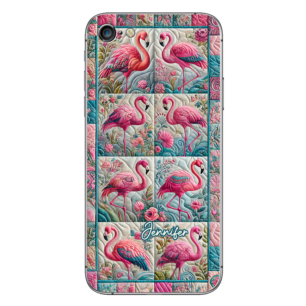 Coque de téléphone flamant rose vintage personnalisée