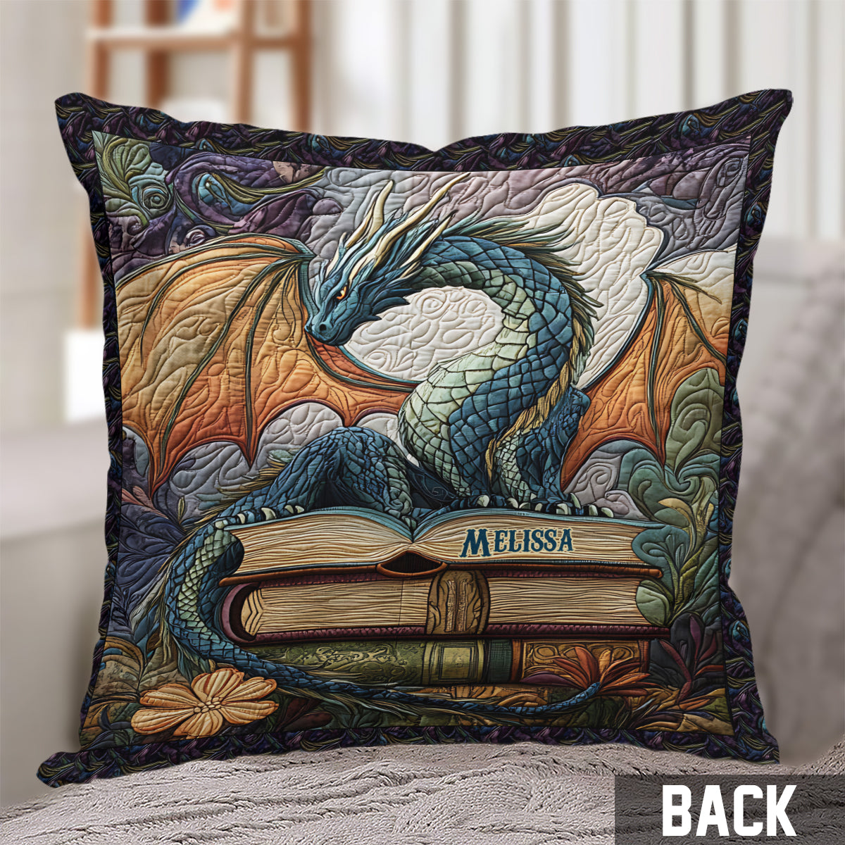 I'm Not A Book Worm I'm A Book Dragon - Personalized Book Throw Pillow